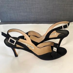 Manolo Blahnik classic black strappy pump